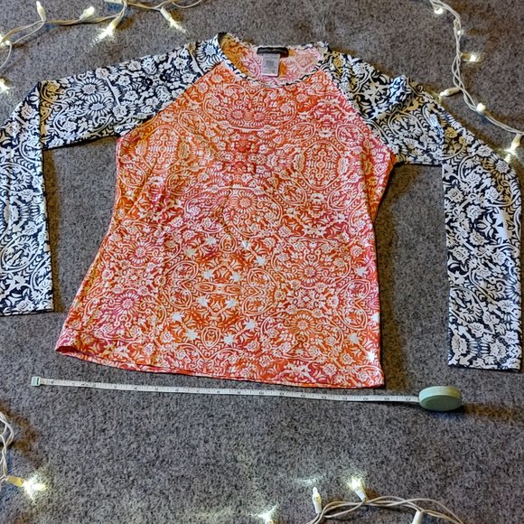 Tommy Bahama Coral Medallion Long Sleeve Rash Guard w/ Bandeau Swimsuit - Picture 8 of 8